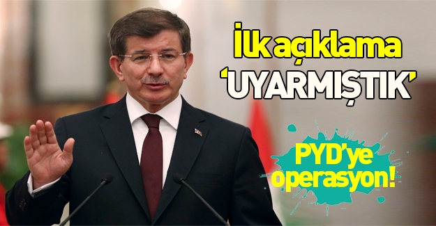 Davutoğlu'ndan flaş YPG açıklaması!