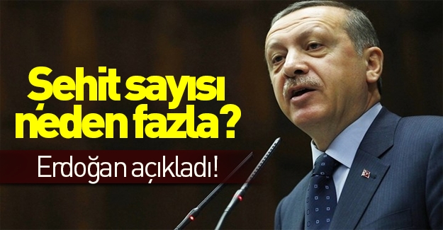 Erdoğan şehit sayısının neden fazla olduğunu açıkladı!