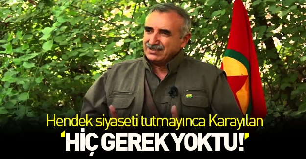 PKK'lı Murat Karayılan sonunda itiraf etti