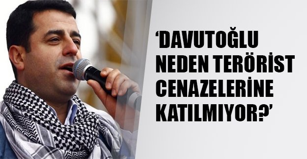 Demirtaş Davutoğlu'na yüklendi: "Terörist cenazelerine neden gitmiyorsun"