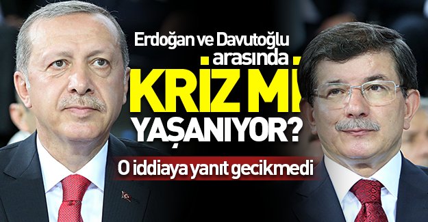 Erdoğan ve Davutoğlu arasında kriz mi yaşanıyor? O iddiaya yanıt gecikmedi!