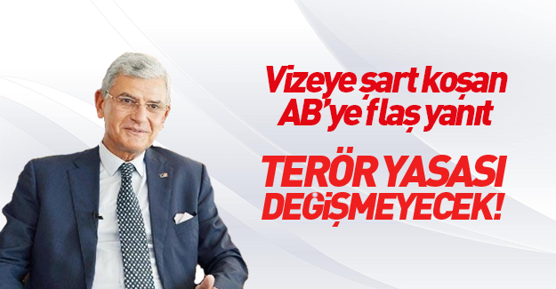 AB Bakanı Volkan Bozkır: Terör yasası değişmeyecek