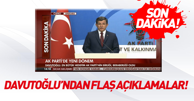 Ahmet Davutoğlu açıklama yapıyor