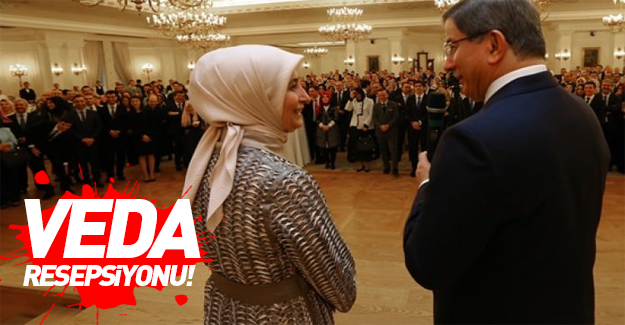 Başbakan Davutoğlu'ndan veda resepsiyonu