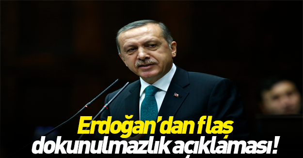 Erdoğan'dan flaş dokunulmazlık açıklaması