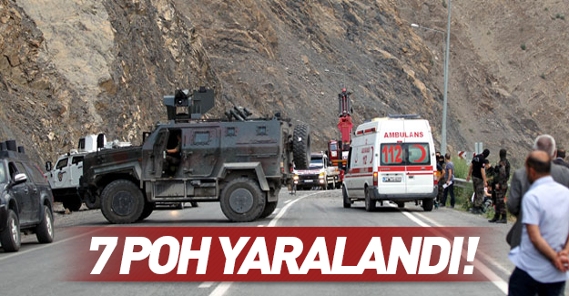 Zırhlı araç kaza yaptı: 7 polis yaralandı