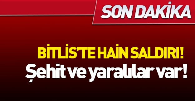 Bitlis'te hain terör saldırısı!
