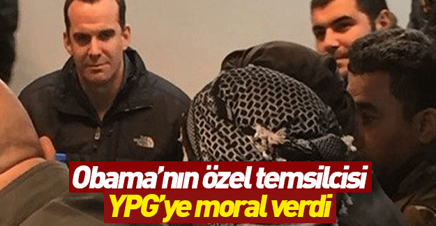 Obama'nın temsilcisi Kobani'de terör örgütü YPG'ye moral verdi