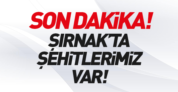 Şırnak'ta çatışma: Şehitlerimiz var!