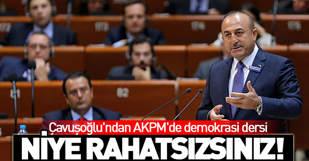 Çavuşoğlu AKPM'de demokrasi dersi verdi