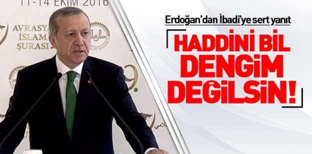 Erdoğan'dan İbadi'ye sert cevap! Haddini bil...!