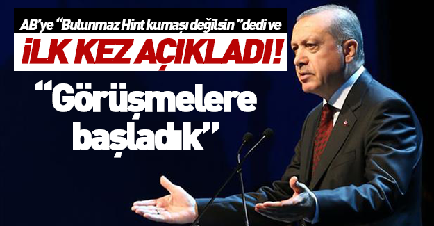 Erdoğan: Alternatiflerle görüşmelere başladık