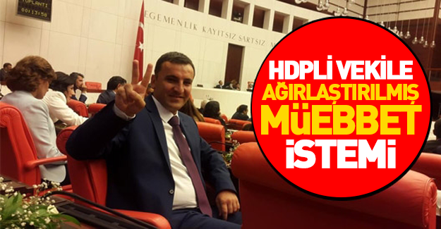 HDP'li Vekil'e 'ağırlaştırılmış ömür boyu' istemi