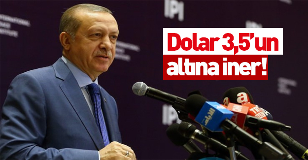 Cumhurbaşkanı Erdoğan: Dolar 3,5'in altına iner