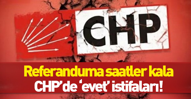 Referanduma saatler kala CHP'de toplu istifa depremi