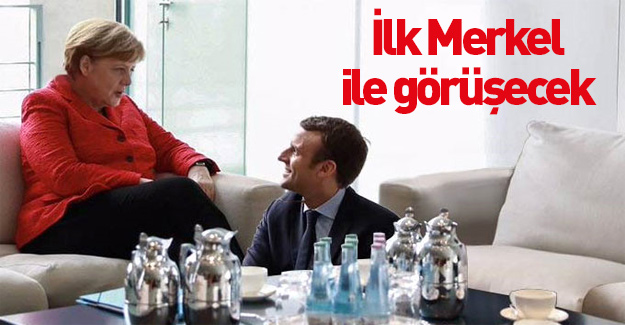 Macron ilk görüşmesini Merkel ile yapacak