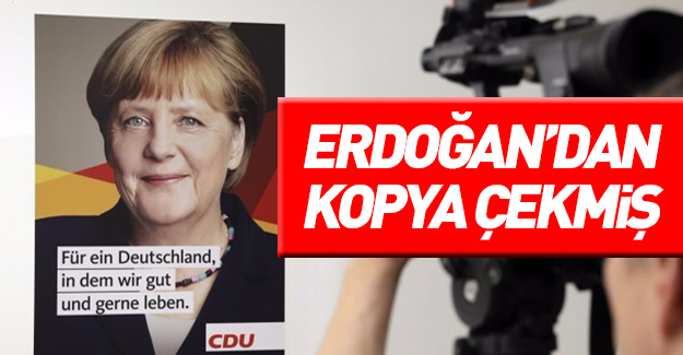 Merkel Cumhurbaşkanı Erdoğan'dan kopya çekti
