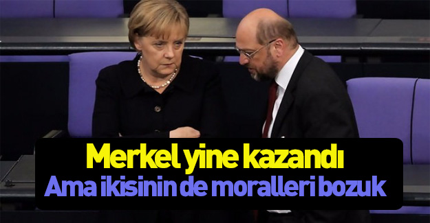 Seçim sonrası Merkel ve Schulz şoka girdi