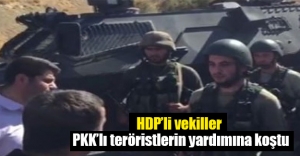 HDP'li vekiller teröristlerin yardımına koştu!