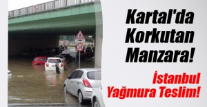 İstanbul Kartal'da park halindeki araçlar suya gömüldü! Son dakika gelişmesi...
