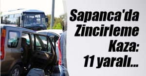 Sakarya'nın Sapanca ilçesinde zincirleme trafik kazası! 6'sı çocuk 11 yaralı var...