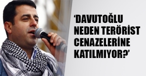Demirtaş Davutoğlu'na yüklendi: "Terörist cenazelerine neden gitmiyorsun"