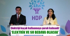 HDP'nin seçim vaadi: 'Elektrik ve su bedava olacak'