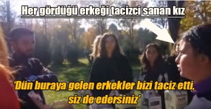 Hacettepe Üniversitesi'nde her gördüğü erkeği sapık sanan feminist kızlar kameralara takıldı!