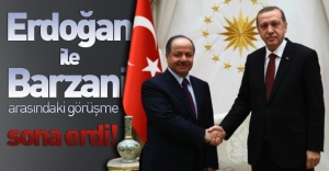 Cumhurbaşkanlığı Sarayı'nda gerçekleşen Erdoğan-Barzani görüşmesi sona erdi!