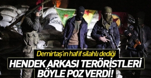 Hendek Arkasındaki PKK'lılar Ağır Silahlarla Poz Verdi