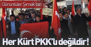 Şırnak halkı PKK'yı böyle protesto etti!