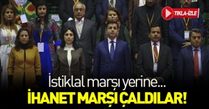 HDP kongresinde İstiklal marşı yerine ihanet marşı çalındı!